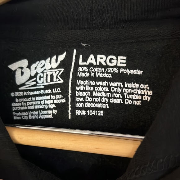 Mens Bush Hoodie Black Large Great Condition Brew City, - Picture 2 of 4